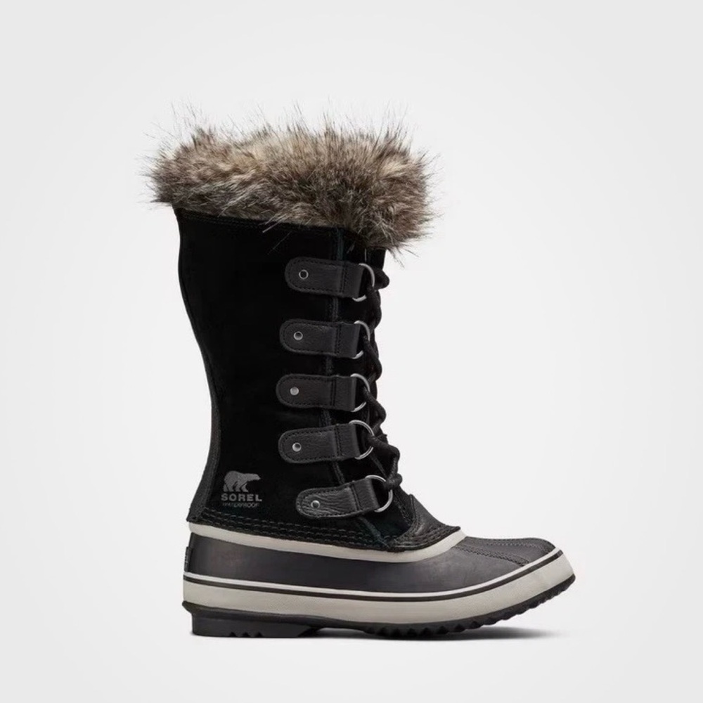 Sorel Joan of Arctic NIB Winter Boots Women's Sz 6 Black Waterproof Lace Up